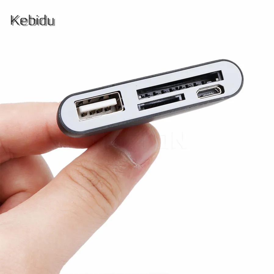 Kebidu 4 в 1 OTG/TF/Micro SD Card Reader USB 2,0 карты адаптер с микро USB Порты и разъёмы для Android-смартфон