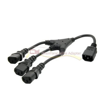 

IEC C14 Male to 3 Three C13 Female Y Type Splitter Extension Cable 20cm