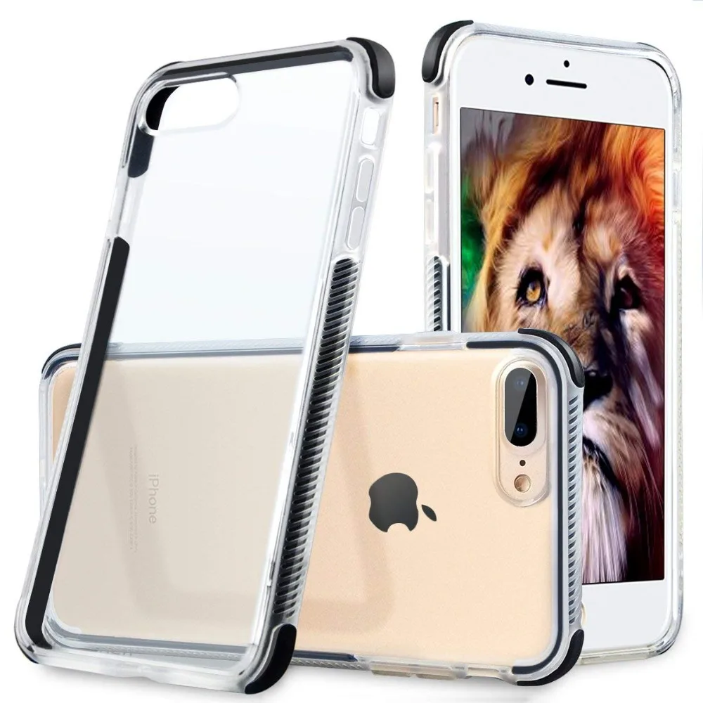 Luxury Clear Shockproof Case for iphone X 8 7 6 6S Plus Full Corners
