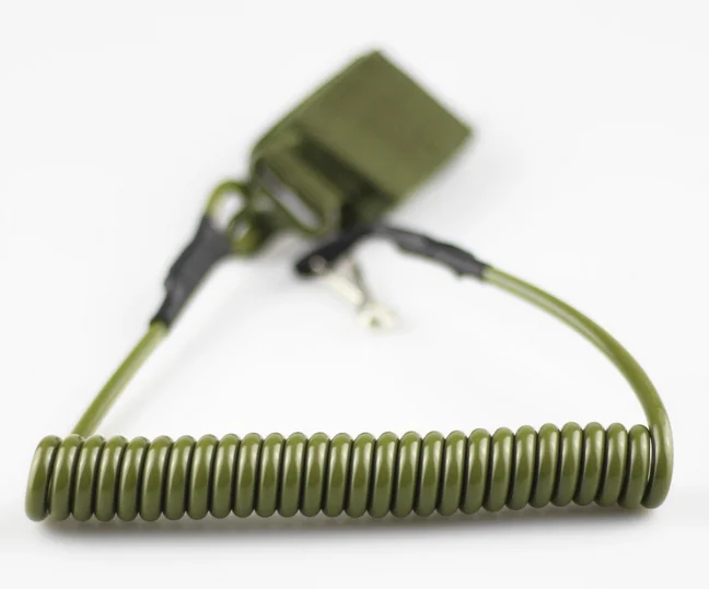 

Tactical Telescopic Sling Lanyard Pistol Spring Sling with Belt Buckle Flashlight Safety Rope Retractable Plastic Spiral Rope 20