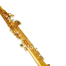 Новое Прибытие прямые продажи Bb латунная Золотая политура Saxofone сопрано западные инструменты, Saxophones одна трубка Tone Assurance