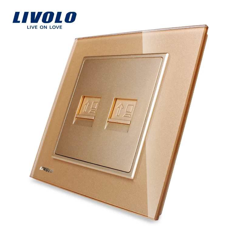 LIVOLO UK стандартная Роскошная стеклянная панель черный рыцарь VL W292C 11/12/13 2 банды