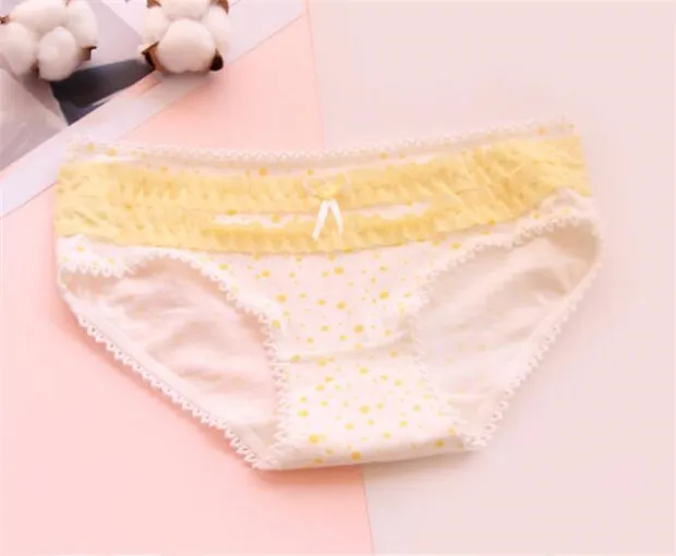 10PCS/Lot Children Cotton Underwear Young Girls Briefs Solid Low Waist Short Briefs Comfortable Ladies Panties YT-1105-10PCS