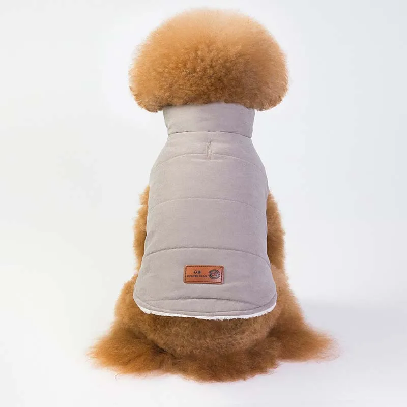 Новая одежда для собак, однотонный зимний теплый толстый жилет для собак, куртка для чихуахуа, мопса, парки для средних и мелких собак 10A