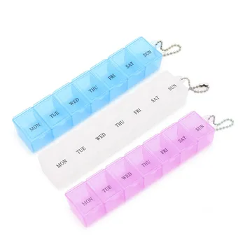 

7 Day Transparent Storage Box Jewelry Ornament Drug Compartment Display Case