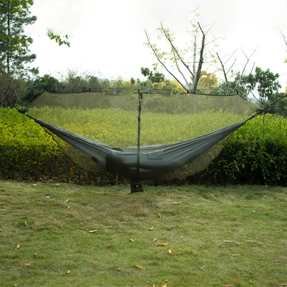 

Hiking Zipper Separating Lightweight Camping Outdoor Double Hammock Net Hook Single 360 Degree Protection Tool Bug Mosquito