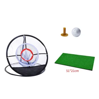 

Outdoor Chipping Pitching Cages Mats Indoor Practice Golf Training Aid Net Set