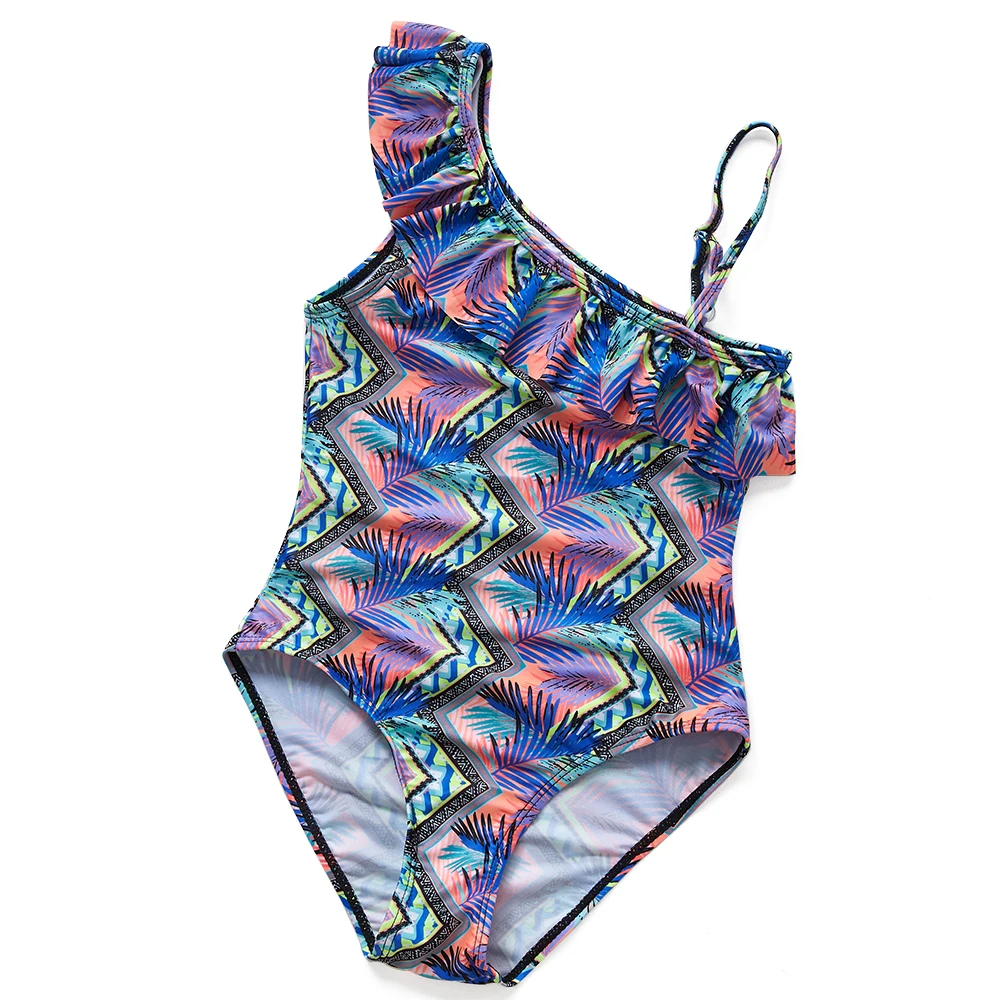 One-Piece Swimsuit Girls Bathing Suits Large Girls Swimwear 5-14 Years Summer Beach Wear Children Girls Swimsuits 9012 - Цвет: 9012