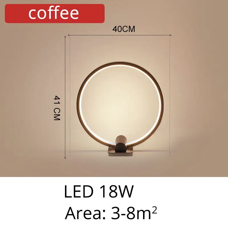 Современный белый светодиодный настольный светильник для кофе, художественная прикроватная настольная лампа для кабинета, металлическая настольная лампа, домашнее освещение, AC85-260V с регулируемой яркостью - Цвет абажура: coffee table light40