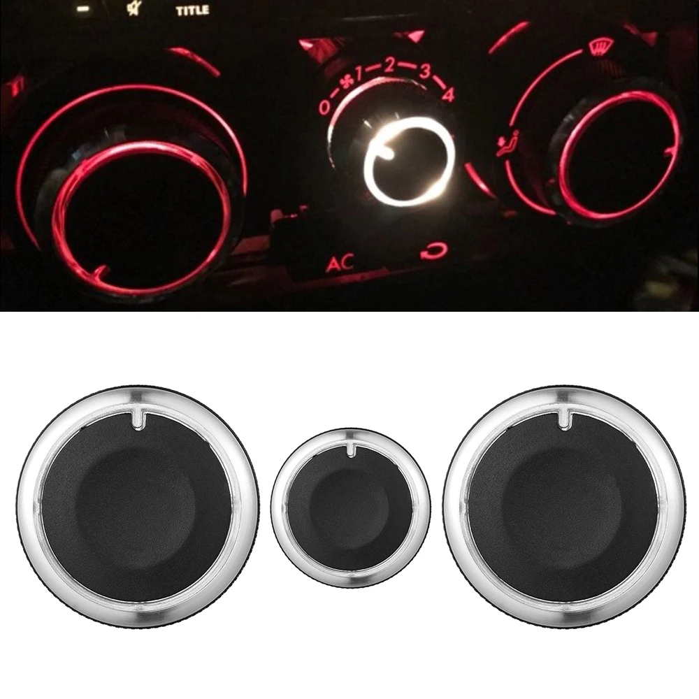 3 шт. нагреватель кондиционера кнопки управления переключателем для Passat B5 Bora Golf MK4 алюминиевые кнопки аксессуары для интерьера