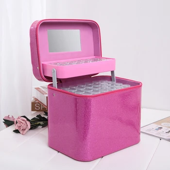 

126 Bottles Storage Box Zipper Design Diamond Painting Tools Organizer Jewelry Beads Small Parts Accessory Storage Box