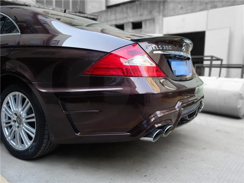 Авто-Стайлинг Стеклопластик бодик задний бампер подходит для 2005-2010 MB W219 CLS седан Waald стильный, для заднего бампера глушитель выхлопной трубы советы