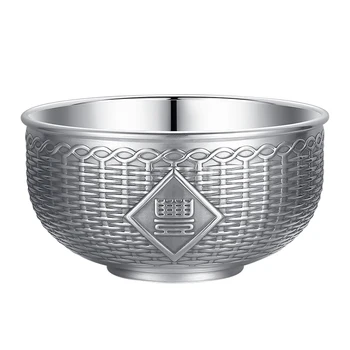 

New Arrival Sterling Silver Bowl Heavy Gold 245g With certificate