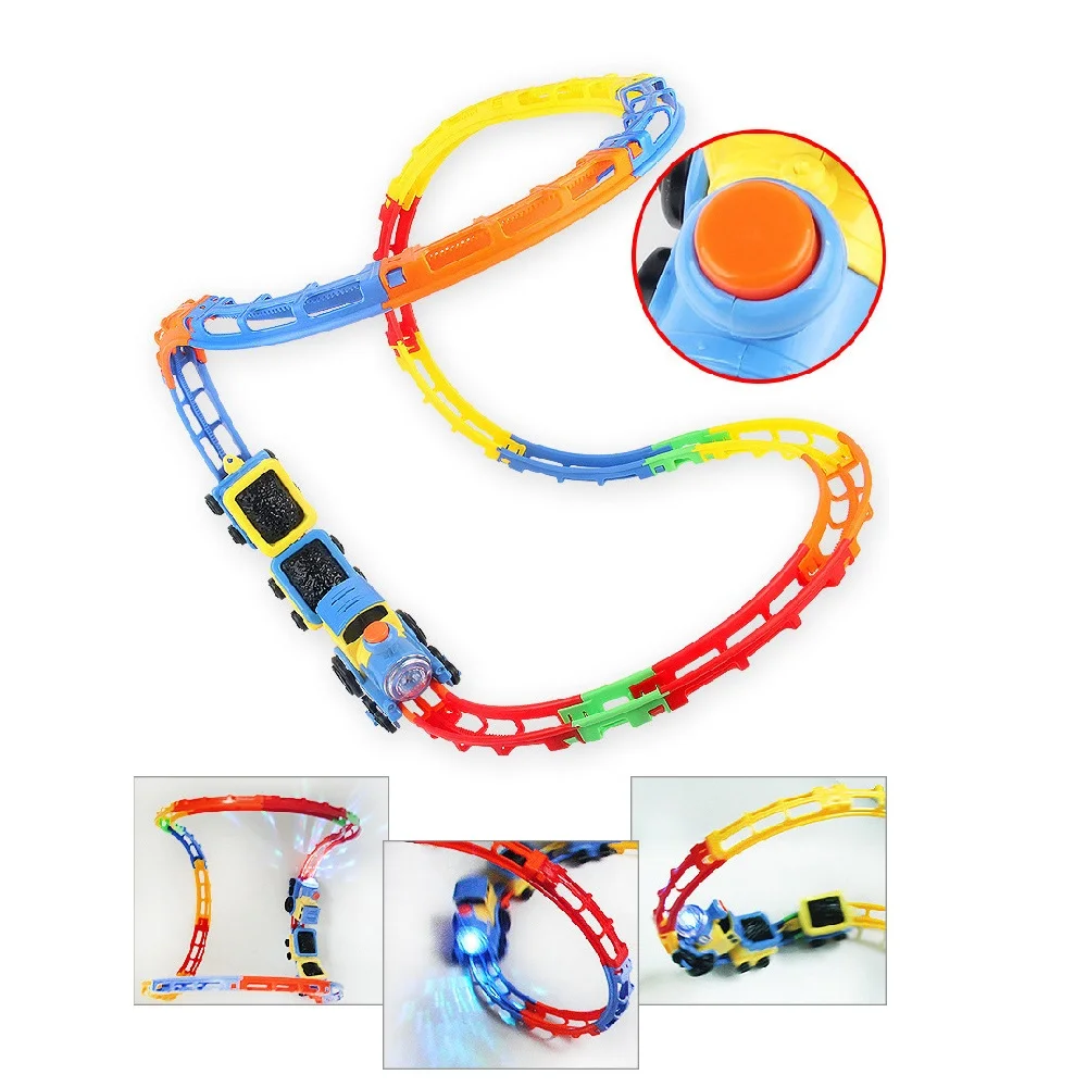 Rail Track Racing Train with Light and Music Popular Kids Toys Electric