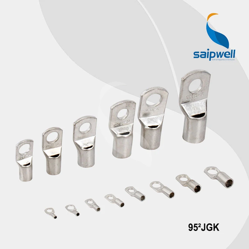 

10pcs/lot 95mm2 Tin-plating Copper Tube Connecting Terminal,Industrial Electronic Cable Lug Connector SP-JGK-95