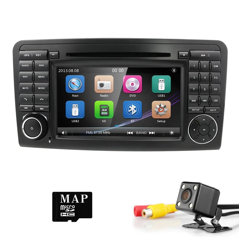 Top Double Two Din Car CD DVD Player For Mercedes Benz ML Class W164 GL320 X164 ML450 GPS Navigation Radio Stereo BT HD High Quality 1