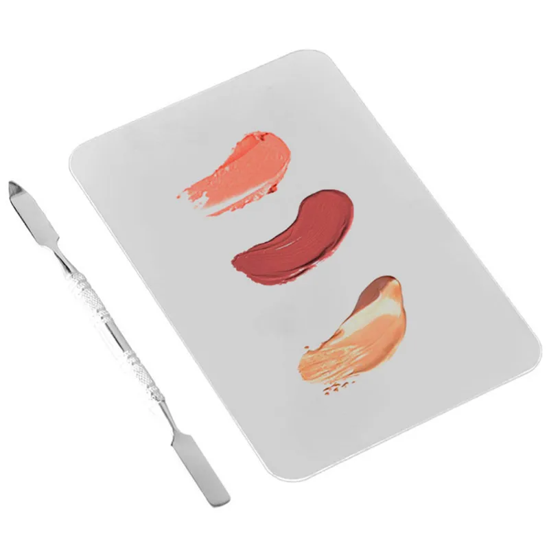 Buy 1Pcs Square Stainless Steel Makeup Palette Set