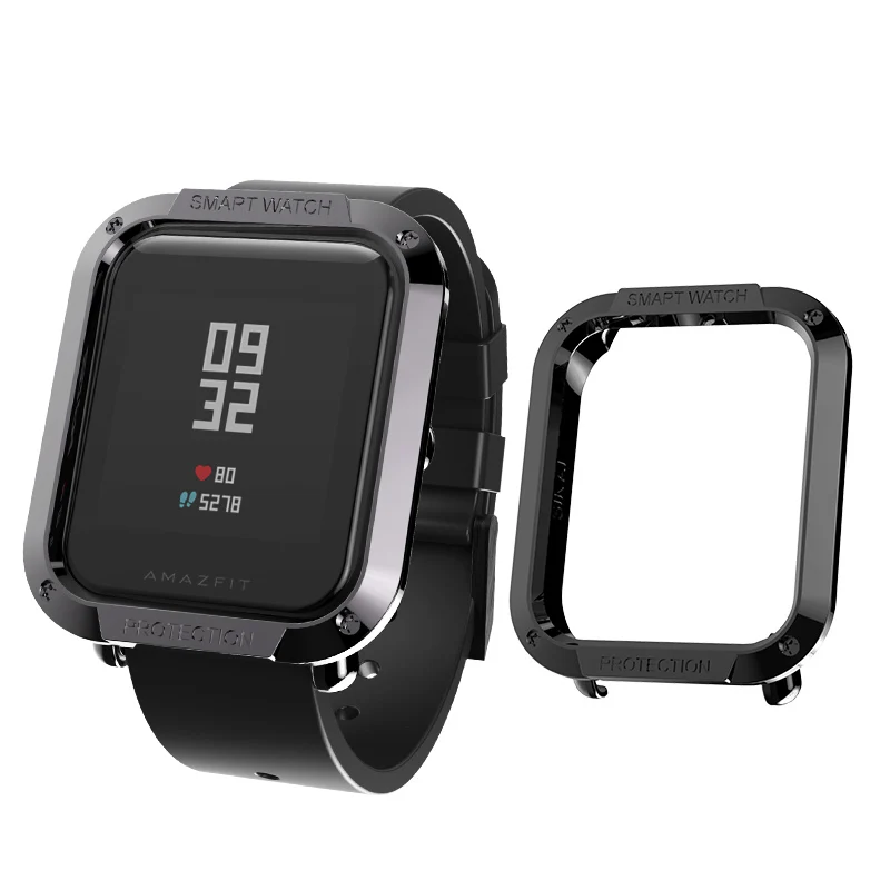 Жесткий защитный чехол для Amazfit Bip GTS GTR 42 мм 47 мм протектор для часов Huami Bip Lite аксессуары для умных часов SIKAI - Цвет: dark gray plating