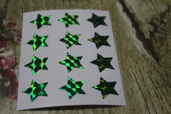 

1.9cm Mini Green Holographic Star Stickers