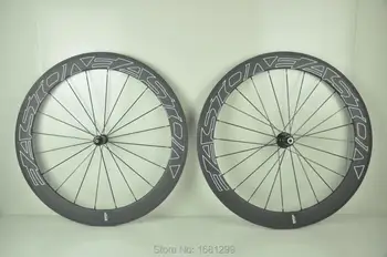 

Newest hollow out logo 700C 60mm tubular rims Road bike matt 3K UD 12K full carbon fibre bicycle wheelset V brake Free shipping