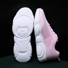 Оригинальные Официальные Женские прогулочные туфли с медведями; Легкие Тренеры для образа жизни; дышащие Спортивные кроссовки на солнечных батареях; спортивные кроссовки для бега