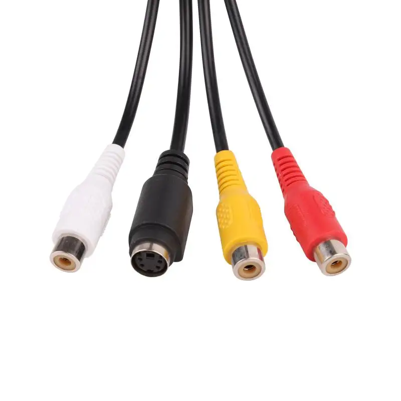 VGA Male-S-Video 3 RCA Jack Женский Композитный AV tv Out адаптер конвертер Разъем для портативных ПК HD tv