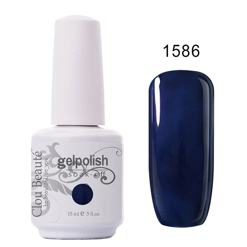 Clou Beaute УФ-гель для ногтей чистый цвет Лак Профессиональный лак для ногтей гель Лаванда розовый телесный гель лак 1579 - Цвет: 1586