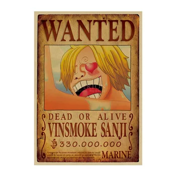 

ONE PIECE /Luffy Zoro Chopper/classic Japanese Cartoon Comic/kraft paper/bar poster/Retro Poster/decorative painting 51x35.5cm