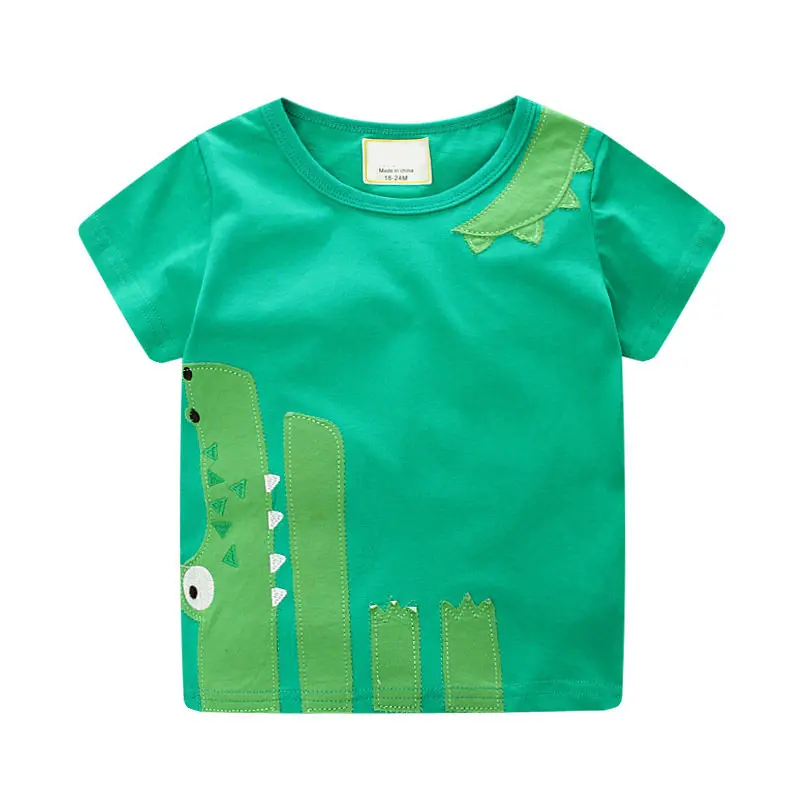 PJ-J 6 шт./Партия Детские футболки для мальчиков и девочек футболки с короткими рукавами из хлопка для детей от 12 месяцев до 6 лет