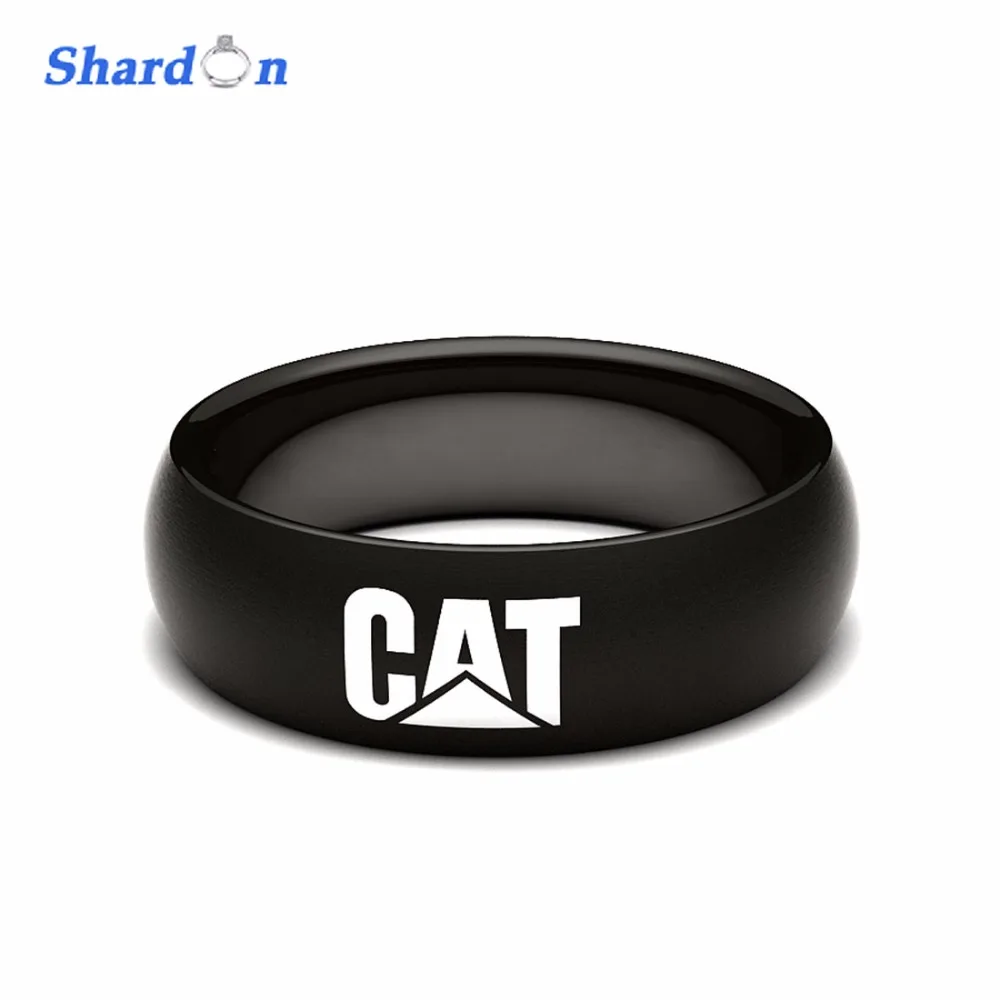 

SHARDON Caterpillar Logo Laser Engraved 8mm Ring Wedding band Engagement jewelry Tungsten shiny Rings for Men in stock