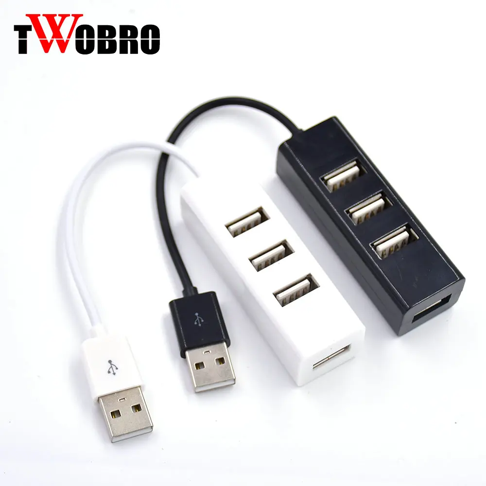 New High Speed Thin Slim 4 Ports USB 2.0 Hub USB Hub With Cable For