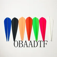 

200PCS 3" Red White Black Blue Purple Orange Yellow Pink Green Water Drop Shape TPU Fletching Vanes Archery Arrow Feather