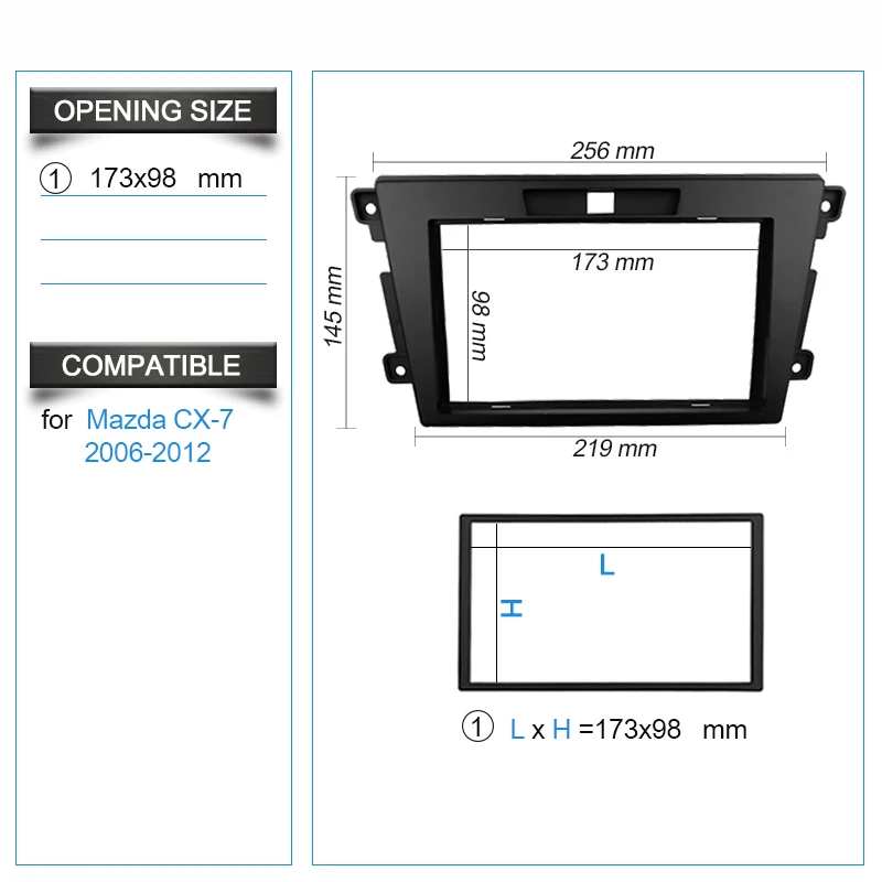 Для MAZDA CX-7 2006+ Fascia двойной Din CD DVD стерео панель переоборудование радио в тире крепление установить комплект Лицевая панель с рамкой вокруг экрана