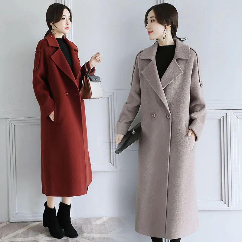 Pure Wool Coat Woman 2017 Winter And Autumn New Style Sleeve Type Cocoon Double Sided Cashmere Female Fur Pure Wool Coat Woman 2017 Winter And Autumn New Style Sleeve Type Cocoon Double Sided Cashmere Female Fur