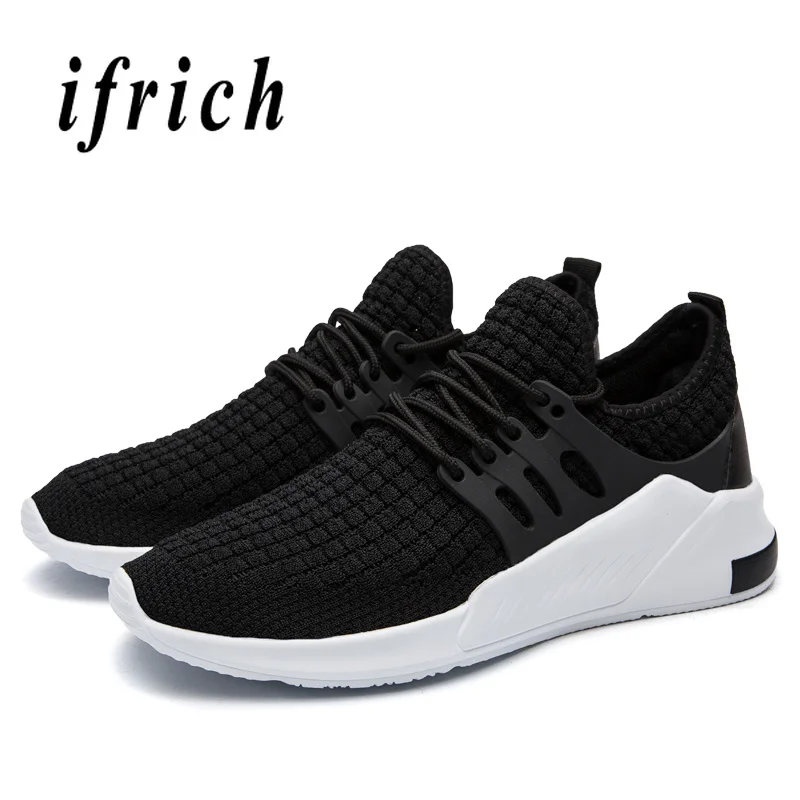 

Spring Autumn Men Sneakers Black Gray Man Running Shoes Breathable Gym Trainers Shoes Comfortable Walking Male Sneakers