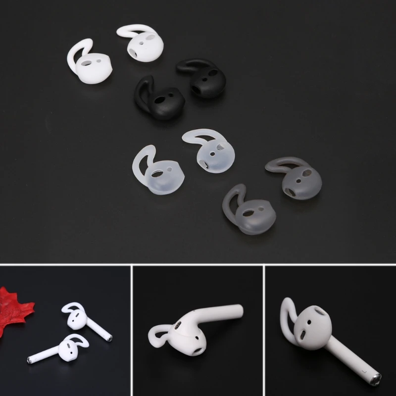 4 пары чехлов с крючком силиконовые наушники для AirPods вкладыши|earbud cover|silicone earphone