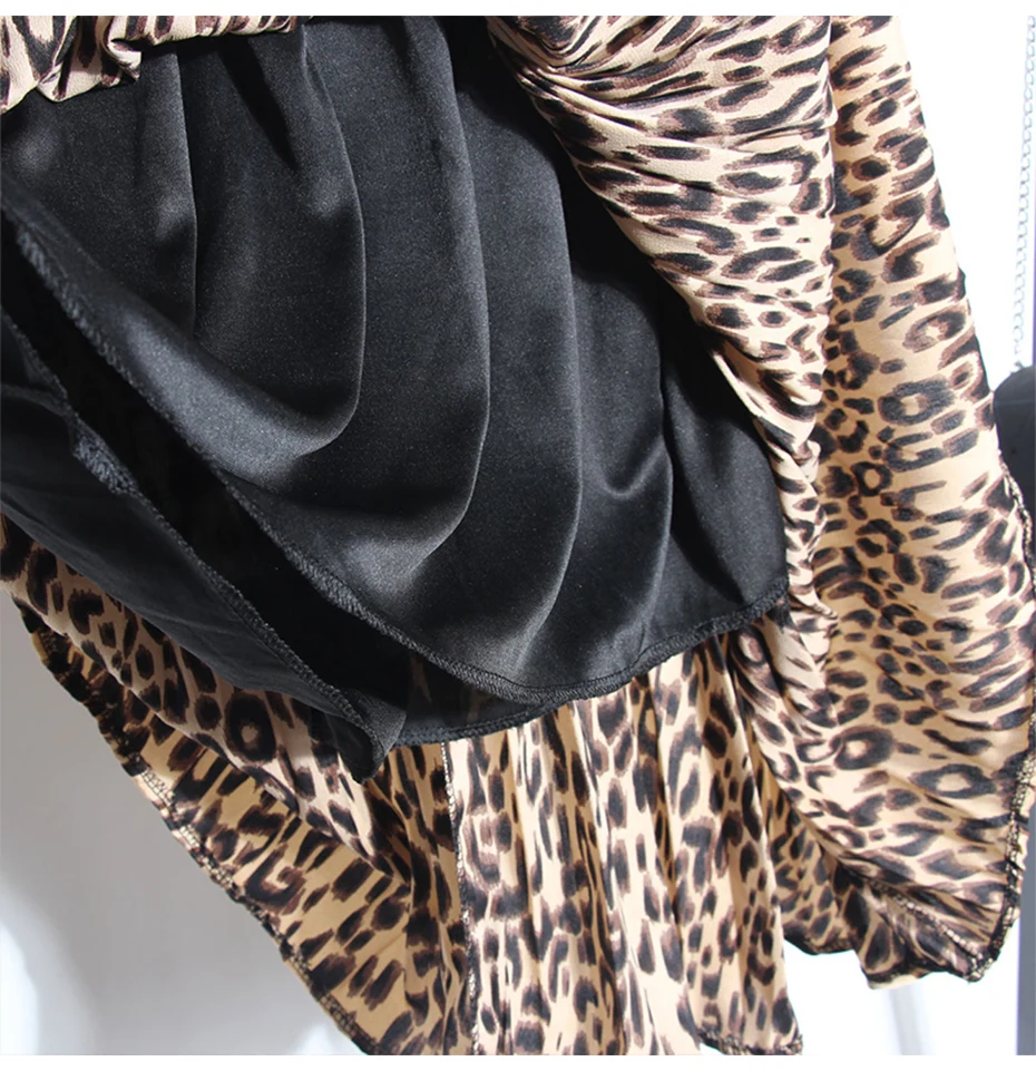 TIGENA модные юбки леопарда женские с подкладкой Осень Зима Высокая талия плиссированные миди длинные юбки женские корейские Юбки для девушек