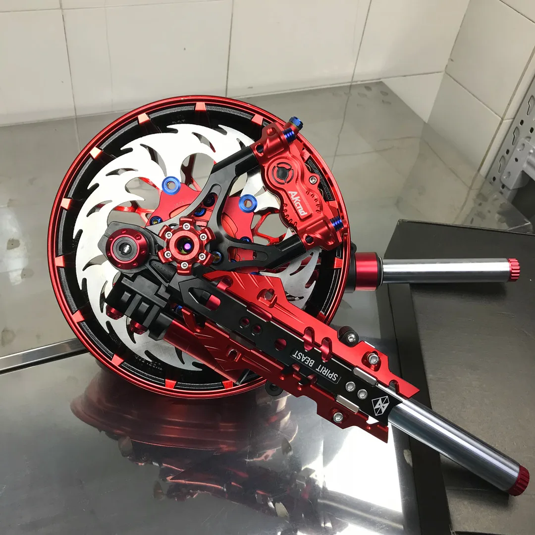 Motorcycle Front Shock Absorber/suspension+wheel Rim+brake System One Set For Yamaha Honda Scooter Building Motorcycle Front Shock Absorber/suspension+wheel Rim+brake System One Set For Yamaha Honda Scooter Building