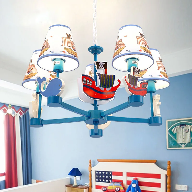 

Children boys girls' bedrooms pendant light 5 heads cartoon lights children's rooms creative warm romantic pendant lamps ZA9155