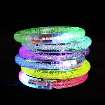 

Unisex LED Acrylic Glowing Light Up Flash Bracelet Bangle Wrist Band Arm Band Belt Fashion Jewelry Wedding Decoration
