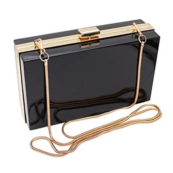

AUAU-Luxury Acrylic Fashionable Transparent Evening Clutches Shoulder Bags Handbag For Women Ladies Gift Ideal