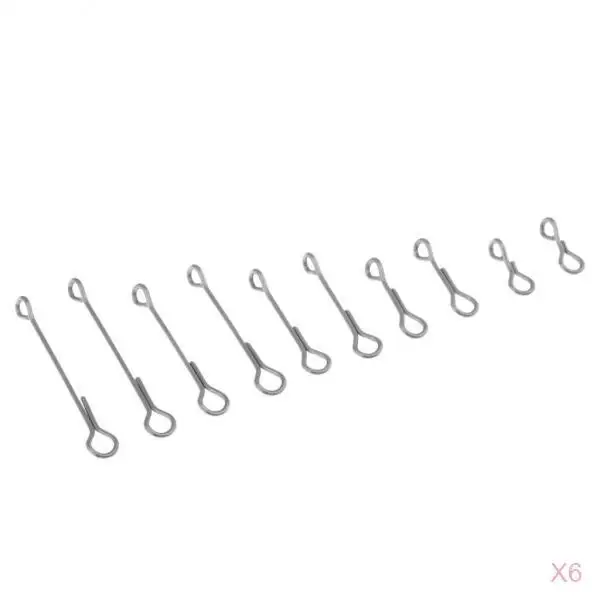 60pcs Stainless Steel Fish Skull Articulated Shank for Fly Fishing Lure Make Senuelos de pesca leurres de peche