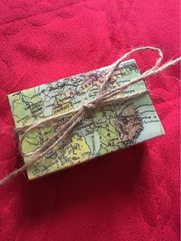 

Wedding favor and Gift Map Favor Box for Bridal shower favor box and decorative box 50Pcs/lot Candy bag Party boxFree shipping