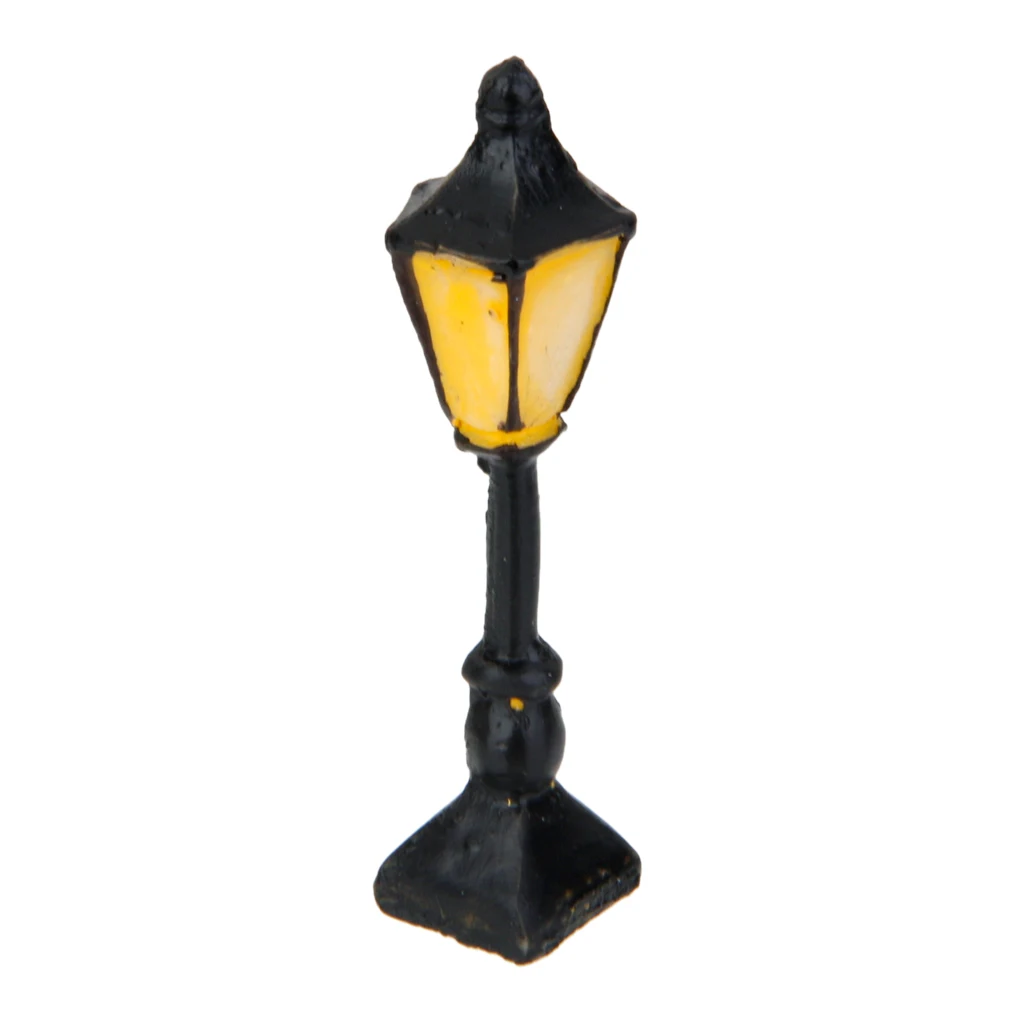 1xSquare Street Lamp Bonsai Dollhouse Miniature Flower Terrerium Decor Craft