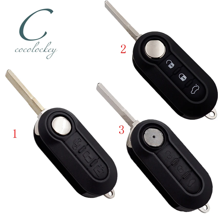 

Cocolockey Remote Key Case Shell for FIAT 500 Panda Punto Bravo Key for Fiat Ducato Citroen Relay Boxer PEU25 Flip Folding Key
