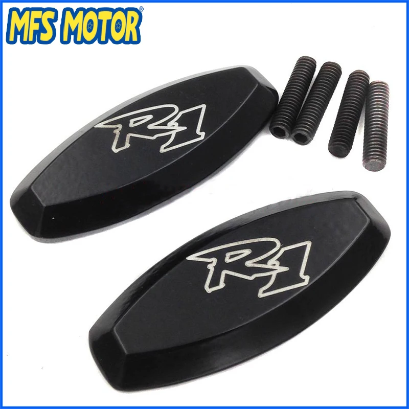 

Freeshipping Mirror Block Off base Plates for Yamaha 1998 1999 R1 YZF-R1 YZFR1 Black