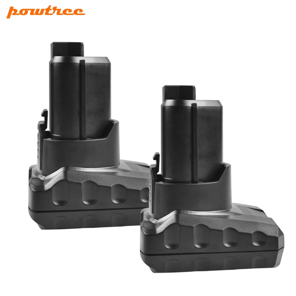 Аккумуляторная литий ионная батарея Powtree 2 шт. для AEG Ridgid 12 В 6000 мАч R86048 BLL12C BS12C BS12C2