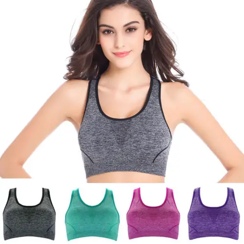 

2018 Lady Women Padded Sports Bra Top Vest Yoga Shirts Gym Fitness Yoga Running Jogging New Elastic