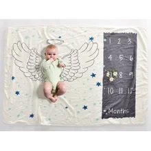 Baby Month Commemorate Blanket For All Seasons Childreb Small Flannel Blanket Newborn Infant Blanket sewing for all seasons