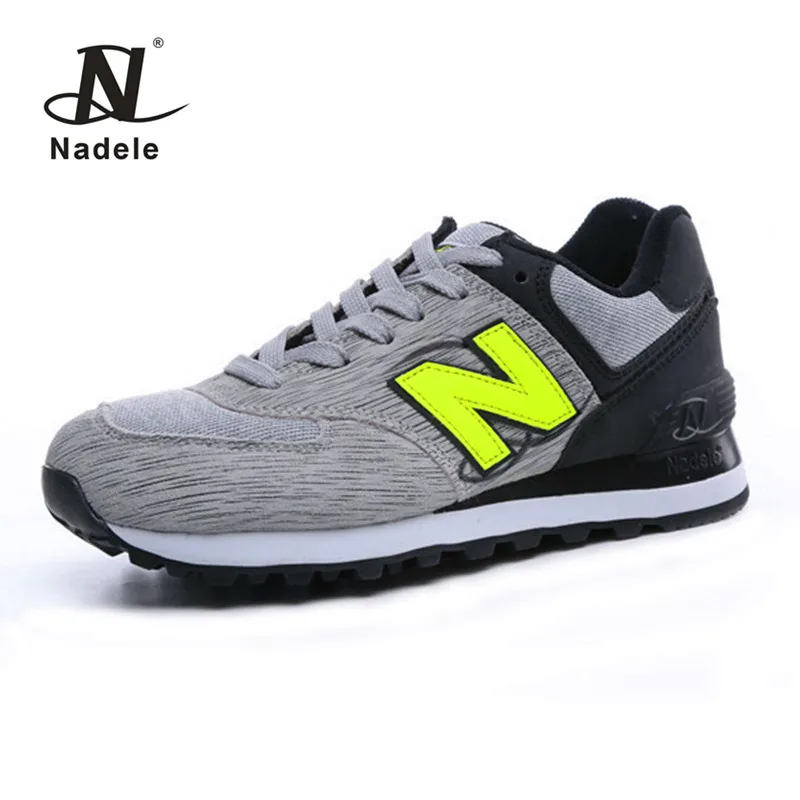 

Nadele 2017 Running shoes Mens sneakers Breathable Outdoor Athletic Comfortable walking Sports training Jogging shoes Blue Gray